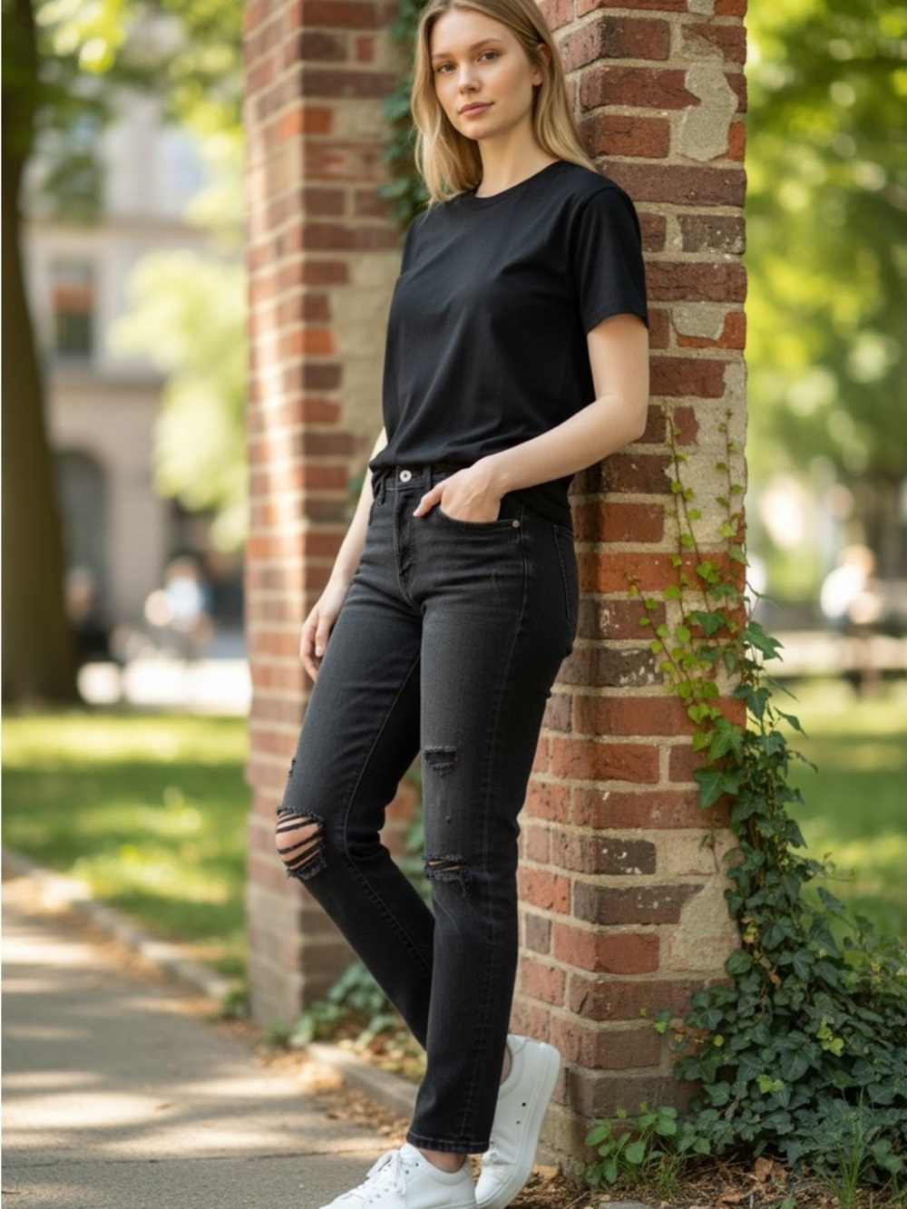 Levi’s 501 S Skinny Button Fly Black Jeans W27 L28